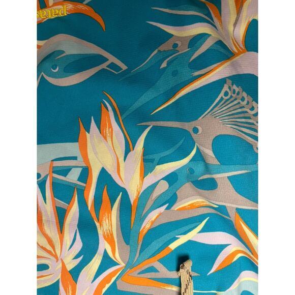 Patagonia Men 29 Board Shorts Swim Shorts Trunks Blue & Orange Hawaiian Tropical - Picture 5 of 9